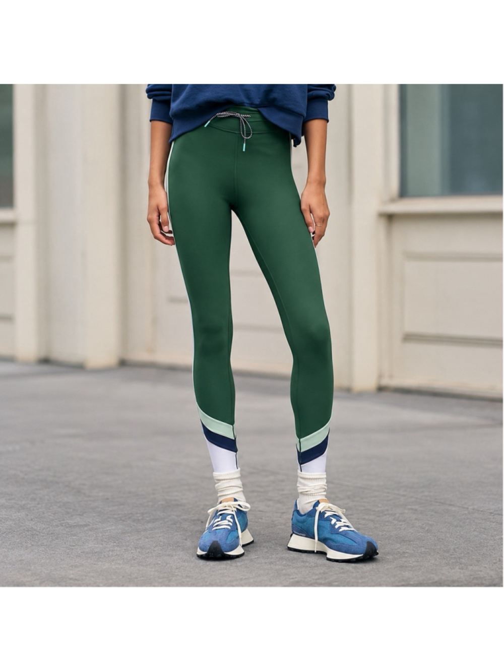 The Upside Superdream Midi Legging Green Retro Colorblock S